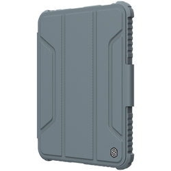 Чехол книжка серого цвета от Nillkin для iPad Mini 6 с 2021 года и iPad Mini 7 с 2024 года, серия Bumper Pro, с защитной шторкой для камеры