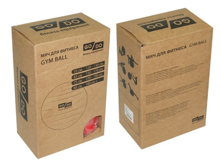 Мяч для фитнеса матовый d - 65 см GO DO :FB-65  (Синий)