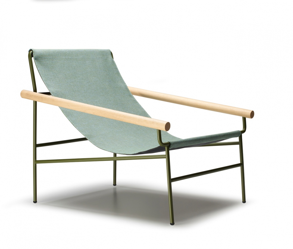 Кресло лаунж металлическое Scab Design Dress Code Smart Indoor, оливковый, голубой