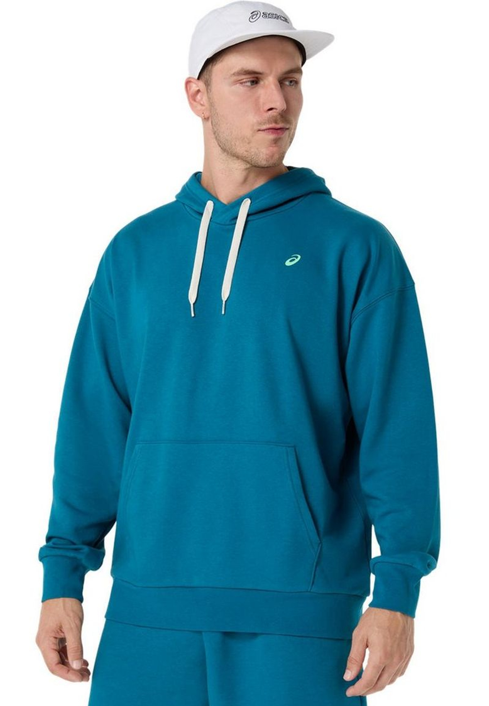 Куртка теннисная Asics French Terry Relaxed Pullover - dark teal