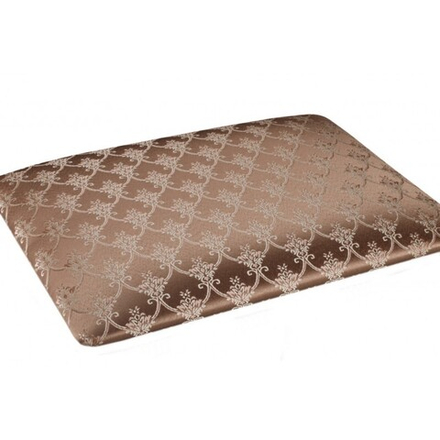 Банкетка "Римская" 350х490 дуб коричневый/черная патина/жаккард кремовый РМ49/РКЧ49БК