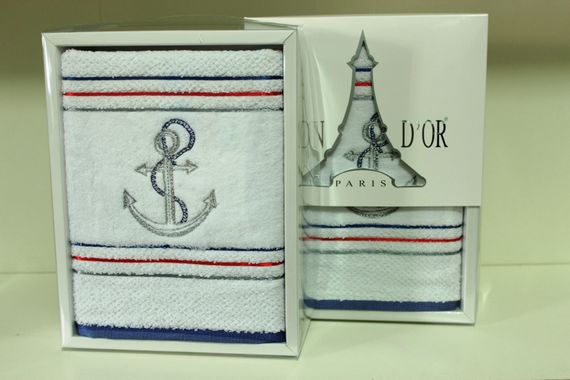 MARINE  МАРИНЕ полотенце махровое в коробке Maison Dor Турция