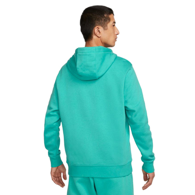 Мужская теннисная кофта Nike Swoosh M Club Hoodie FZ BB - washed teal/washed teal/white