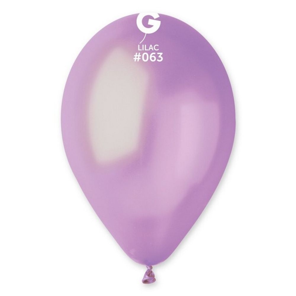 Воздушные шары Gemar, цвет 063 металлик, лиловый, 100 шт. размер 5&quot;