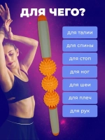 Массажер для тела антицеллюлитный ручной роликовый