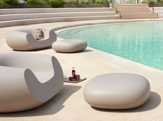 Пластиковое лаунж-кресло Chubby Standard тортора