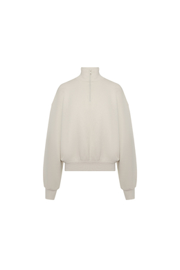 Свитшот на короткой молнии Слоновая кость