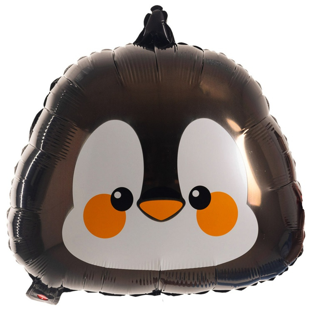 Шар Фольгированный Пингвин голова (Черный)