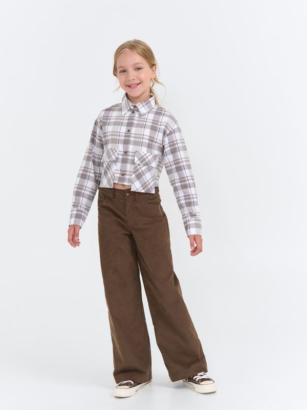 Рубашка фланелевая укороченная 