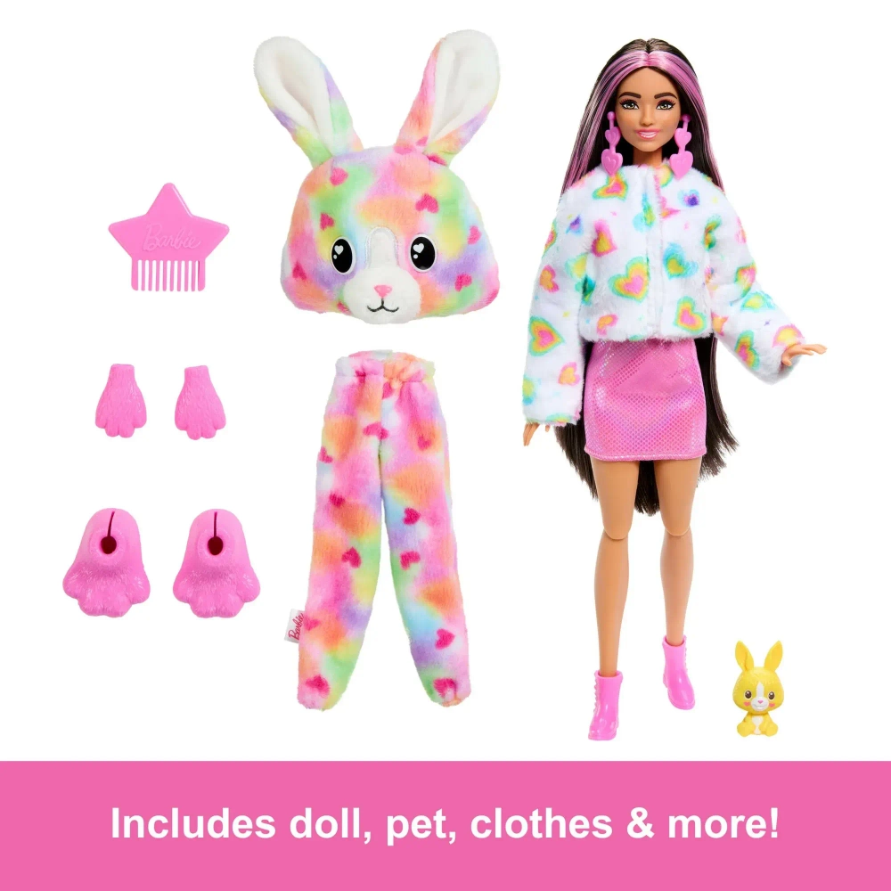 Кукла Barbie Cutie Reveal Color Dream Радужный Кролик