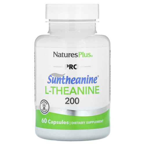 NaturesPlus, Pro, Suntheanine и L-теанин 200, 60 капсул (100 мг на капсулу)