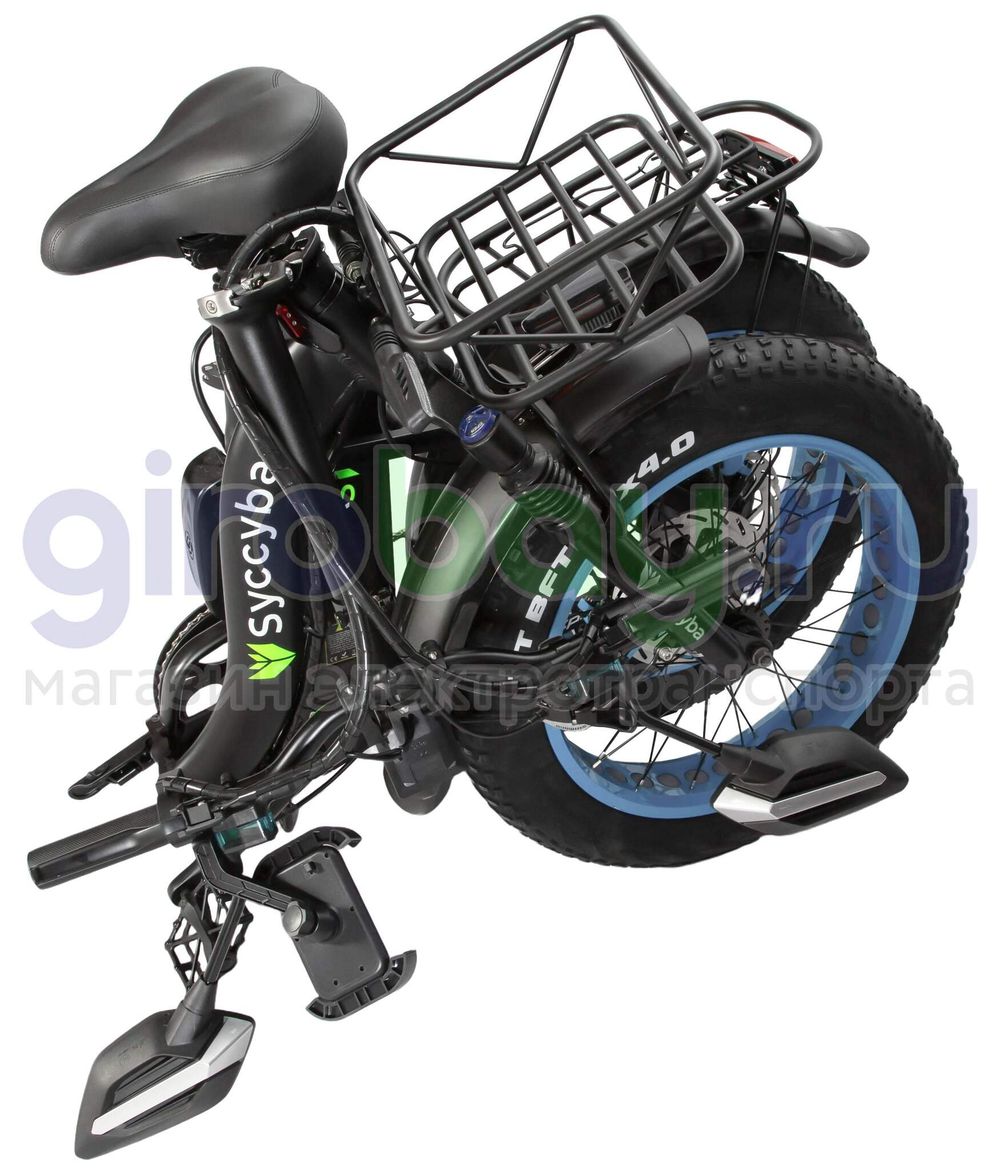 Электровелосипед Syccyba F11 Pro 2025 года (48V/15Ah) - Синий обод фото №15