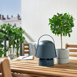 IKEA VAPPEBY  (ИКЕА ВАППЕБЙ)  -  Лампа с bluetooth-динамиком, открытая/синяя