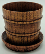 Чашка деревянная с крышкой-блюдцем