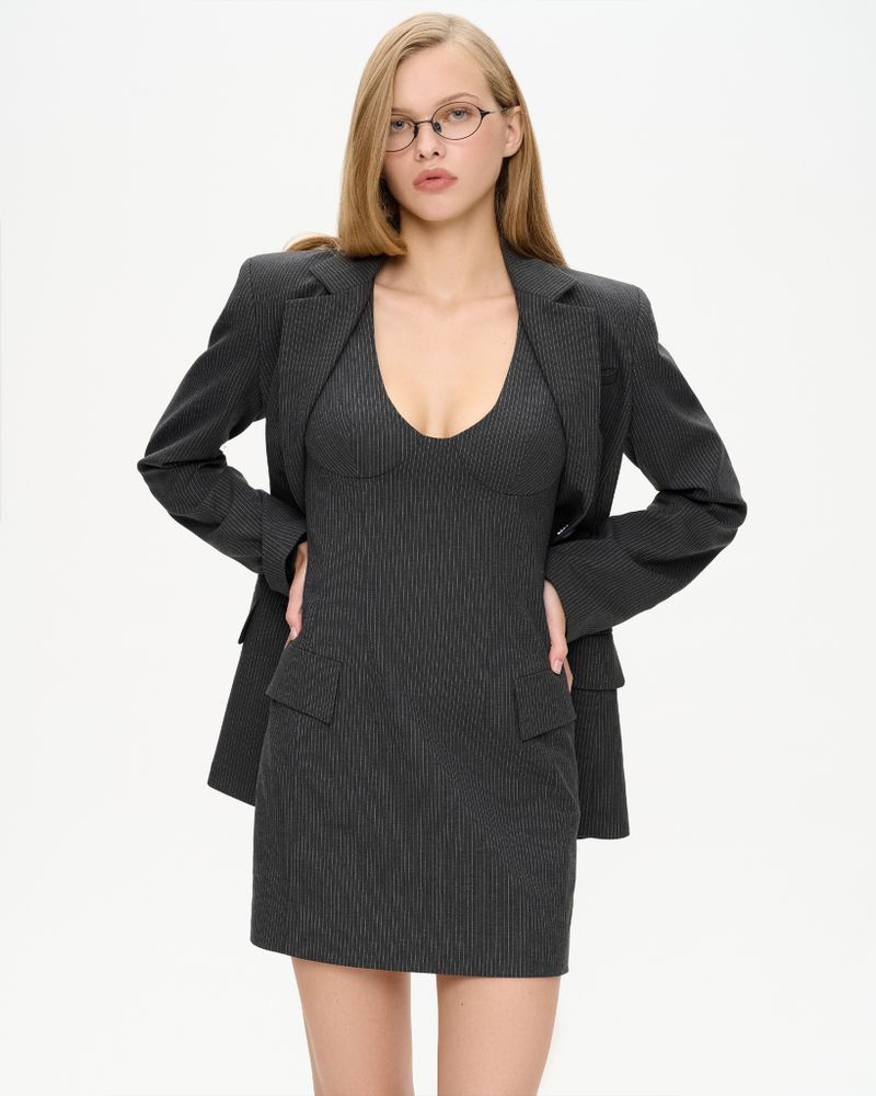 Жакет из костюмной ткани