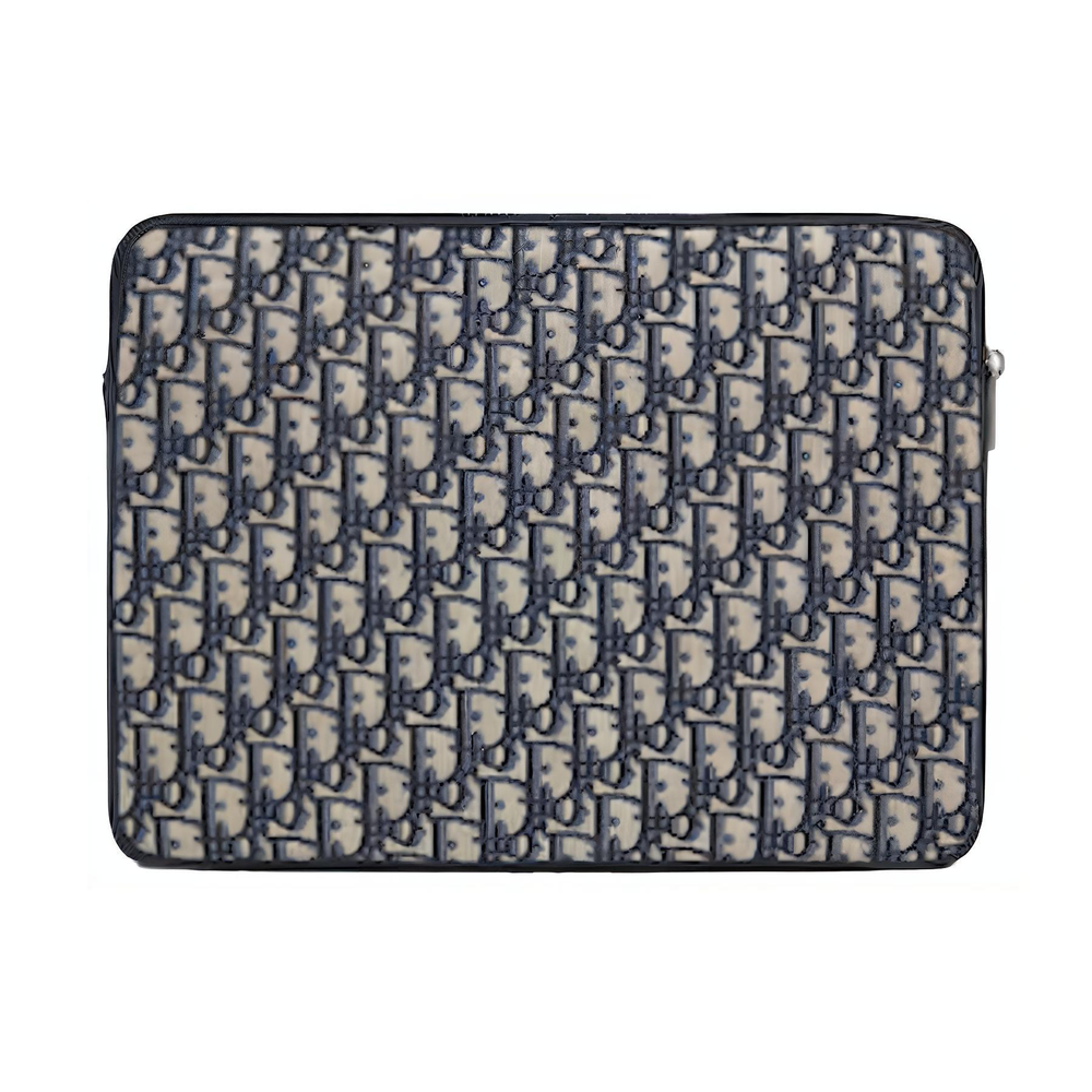 DIOR Canvas Bag Clutch Laptop Bag Unisex Black/White