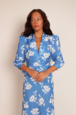 Платье с баской миди