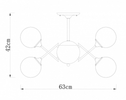 Люстра на штанге Arte Lamp A2704PL-9SG