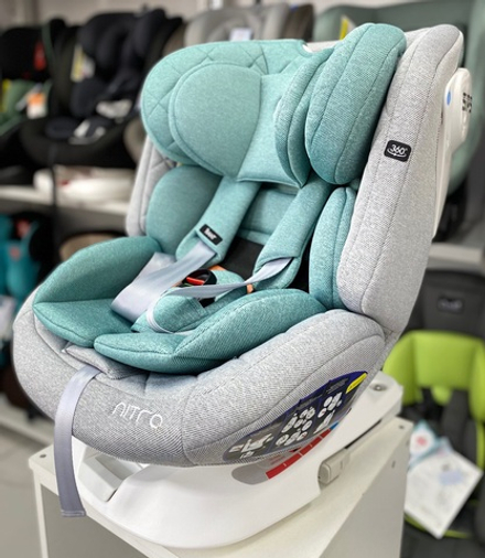 Автокресло RANT UB619 "NITRO" isofix Grey/Mint группа 0+-1-2-3  (0-36 кг)