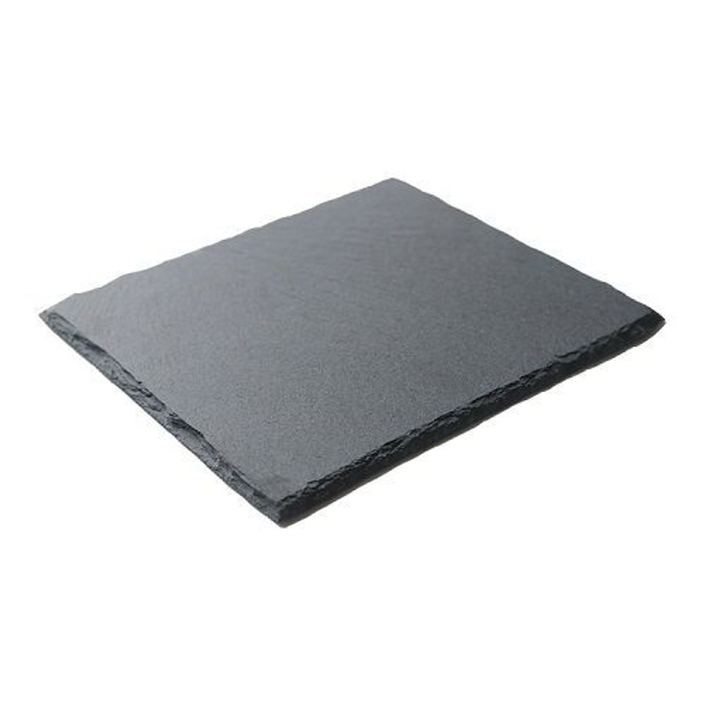 Блюдо для подачи квадр. 25*25 см. h=0,8 см. черное, сланец MGprof /1/ 68707