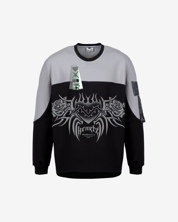 Лонгслив Facility Worker Черно-Серый - фото 1