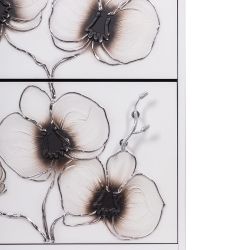 Комод Орхидея Симпл с 4 ящиками Айс Античное серебро