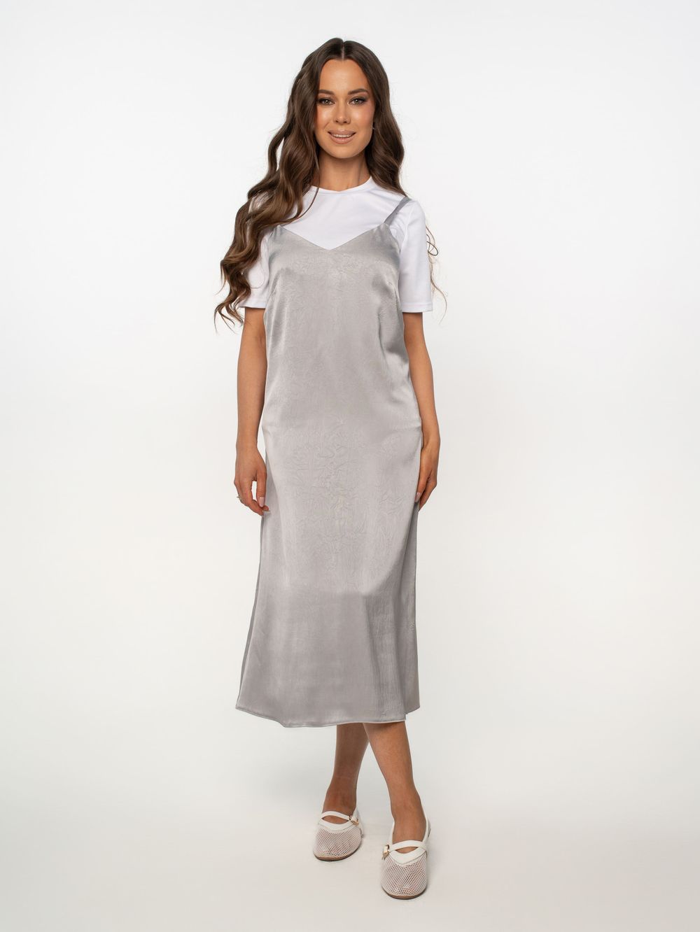 Платье Городская нимфа (серебро) П15891-5М LT Collection