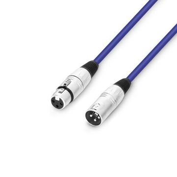 Adam Hall K3 MMF 0100 BL - кабель микрофонный, XLR (F) - XLR (M), 0.31 мм2, 1 м, синий