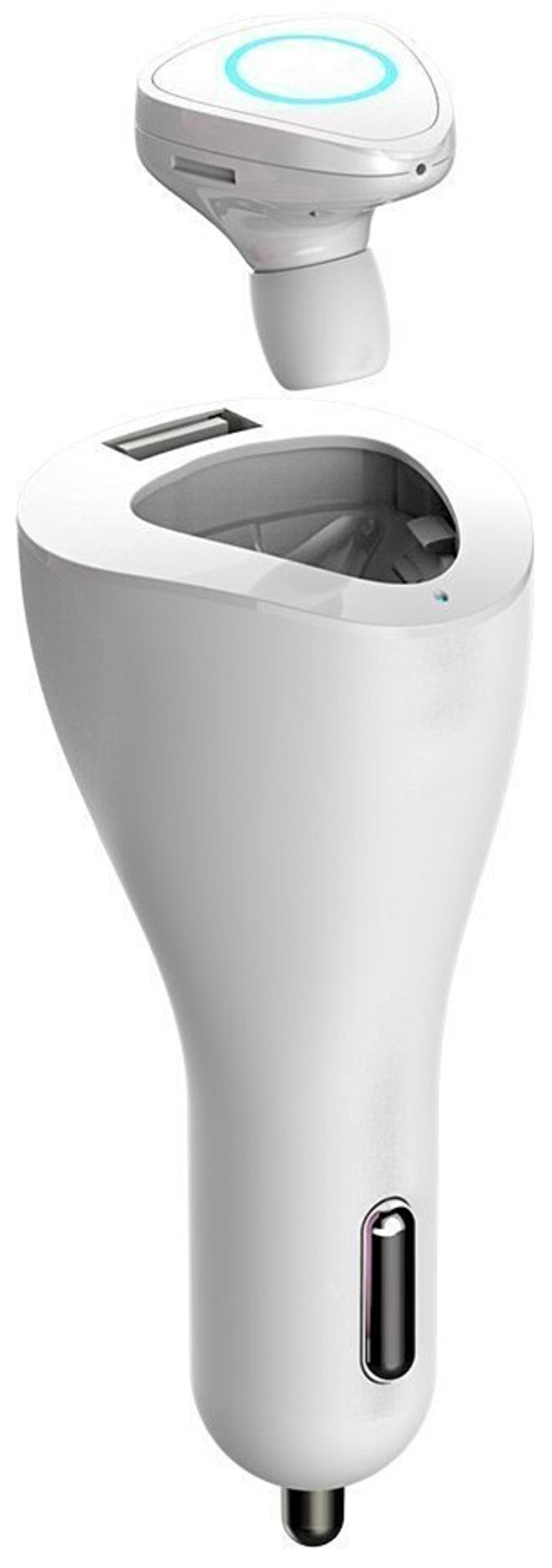 Bluetooth гарнитура Roman R6000+АЗУ 2,1А white