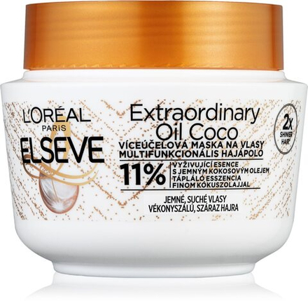 L’Oreal Paris Elseve Extraordinary Oil Coconut - питательная маска для нормальных и сухих волос с кокосовым маслом /   300  ml  / GTIN 3600523524778