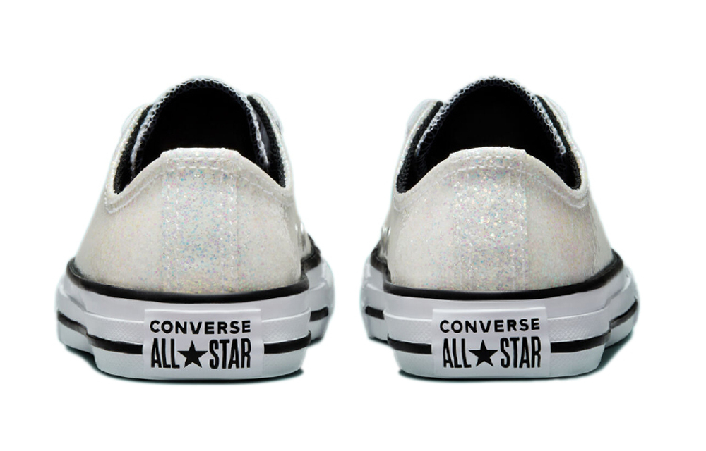 Big boy Converse Chuck Taylor All Star non-slip wear-resistant low-cut casual canvas shoes pearl white