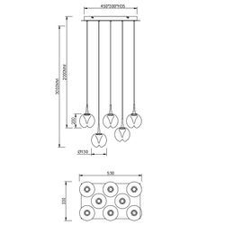 9081 Люстра подвесная ANDROMEDA