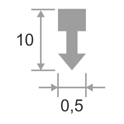 Алюминиевый профиль ПТ-05 2700 мм