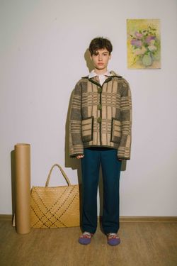 Куртка Wool Plaid brown