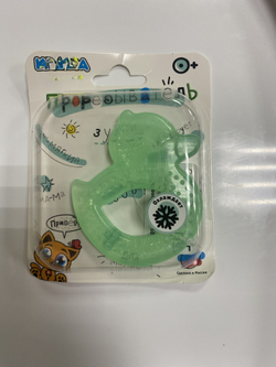 Прорезыватель зубной охлаждающий "Уточка Кнопа", цвета в ассортименте