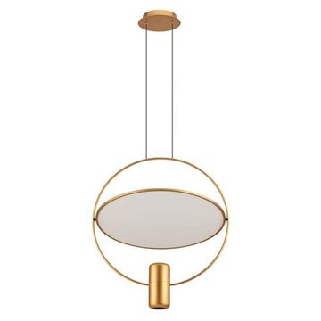 7028/2L HIGHTECH ODL25 285 золото/белый матовый/ металл/акрил Подвесной светильник золот. поворотный 150° IP20 LED GU10 2*7W ORBITE