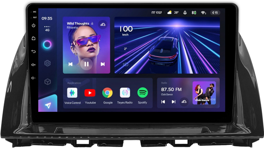 Магнитола для Mazda CX-5 2011-2017 (рамка 10) - Teyes CC3L на Android 10, 8-ядер, CarPlay, 4G SIM-слот