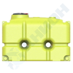 Емкость прямоугольная 2500 л, с откидной крышкой с клапаном и со сливными патрубками Д100 мм. Каркас обязателен Анион 2500 л. горизонтальная (2110x1080x1500см;синий) - арт.559548