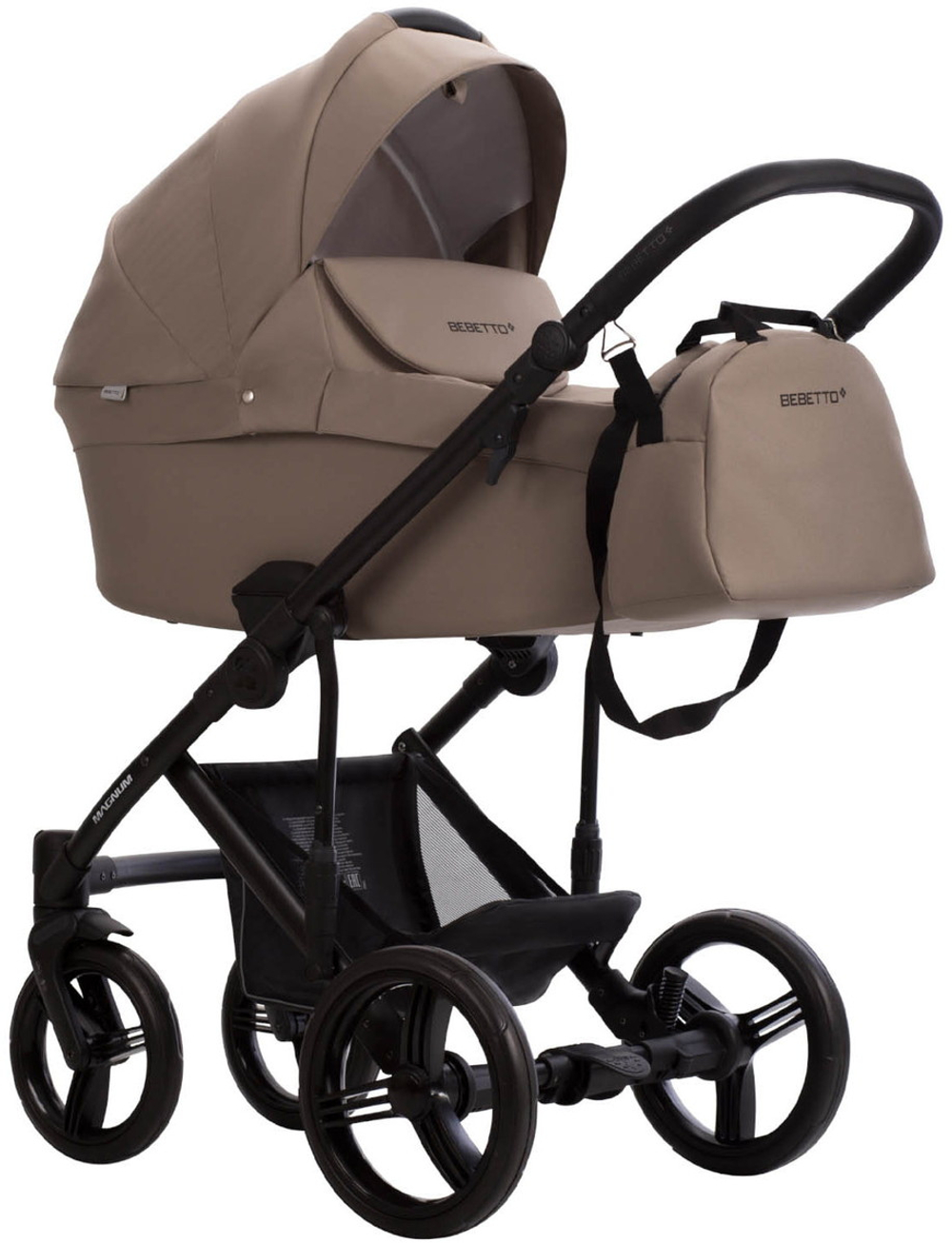 Детская коляска Bebetto Magnum Light 3 в 1 с автокреслом Avionaut Cosmo 01 бежевый