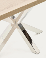 Стол обеденный Arya натуральный на хромированных ножках 200x100