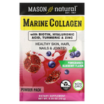 Mason Natural, Морской коллаген с биотином, гиалуроновая кислота, куркума и цинк, гранат и голубика, 14 капсул по 10 г (0,35 унции)