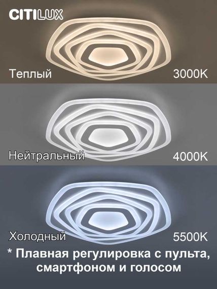 Потолочный светодиодный светильник Citilux Триест Смарт CL737A54E