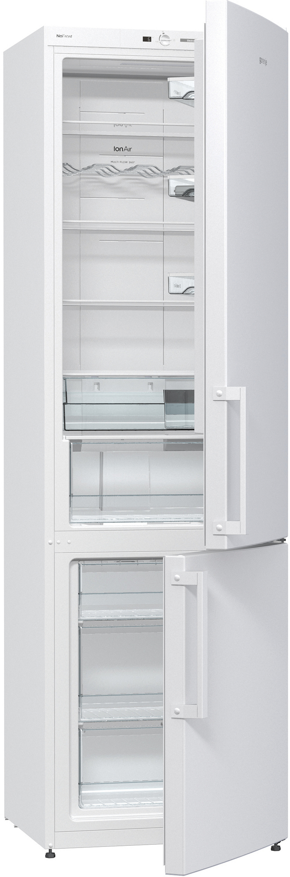 Отдельностоящий двухкамерный холодильник Gorenje NRK 6201 GHW