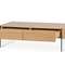 Журнальный стол с ящиками Somerset 127x60 см, шпон дуба, стеклянные ножки