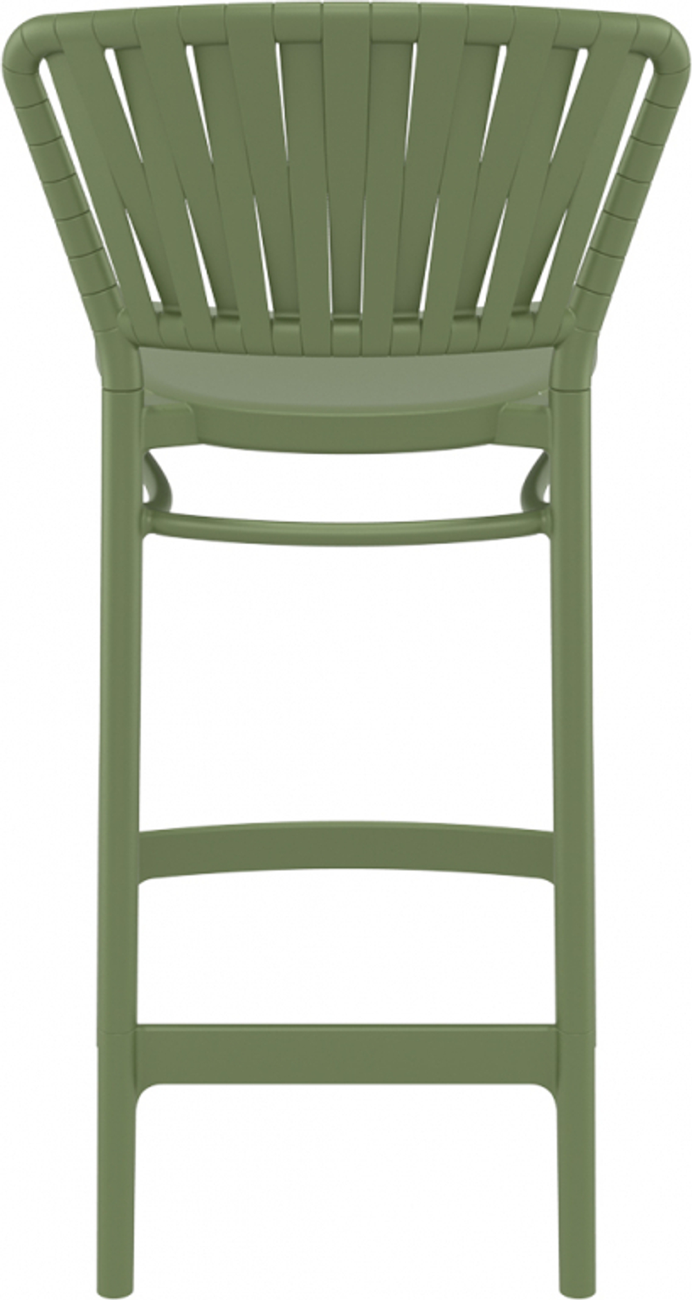 Стул пластиковый полубарный Siesta Contract Portofino, оливковый