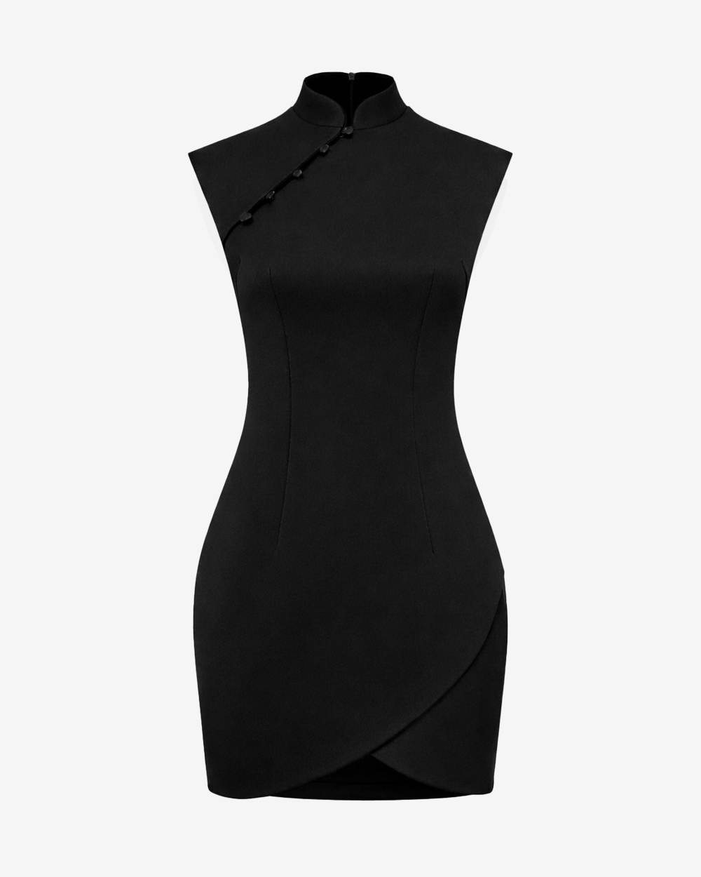 Платье-ципао из крепа