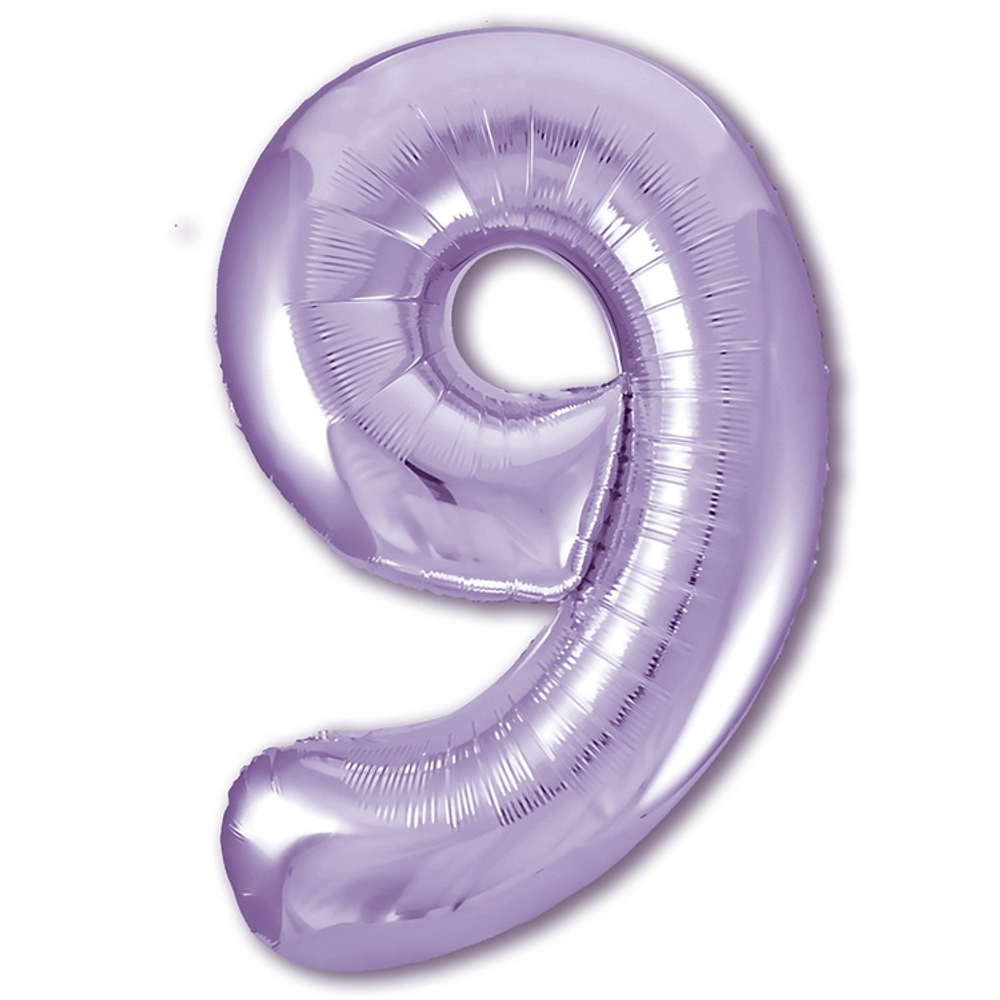 Шар фольгированный Цифра 9 101 см (Фиолетовый)