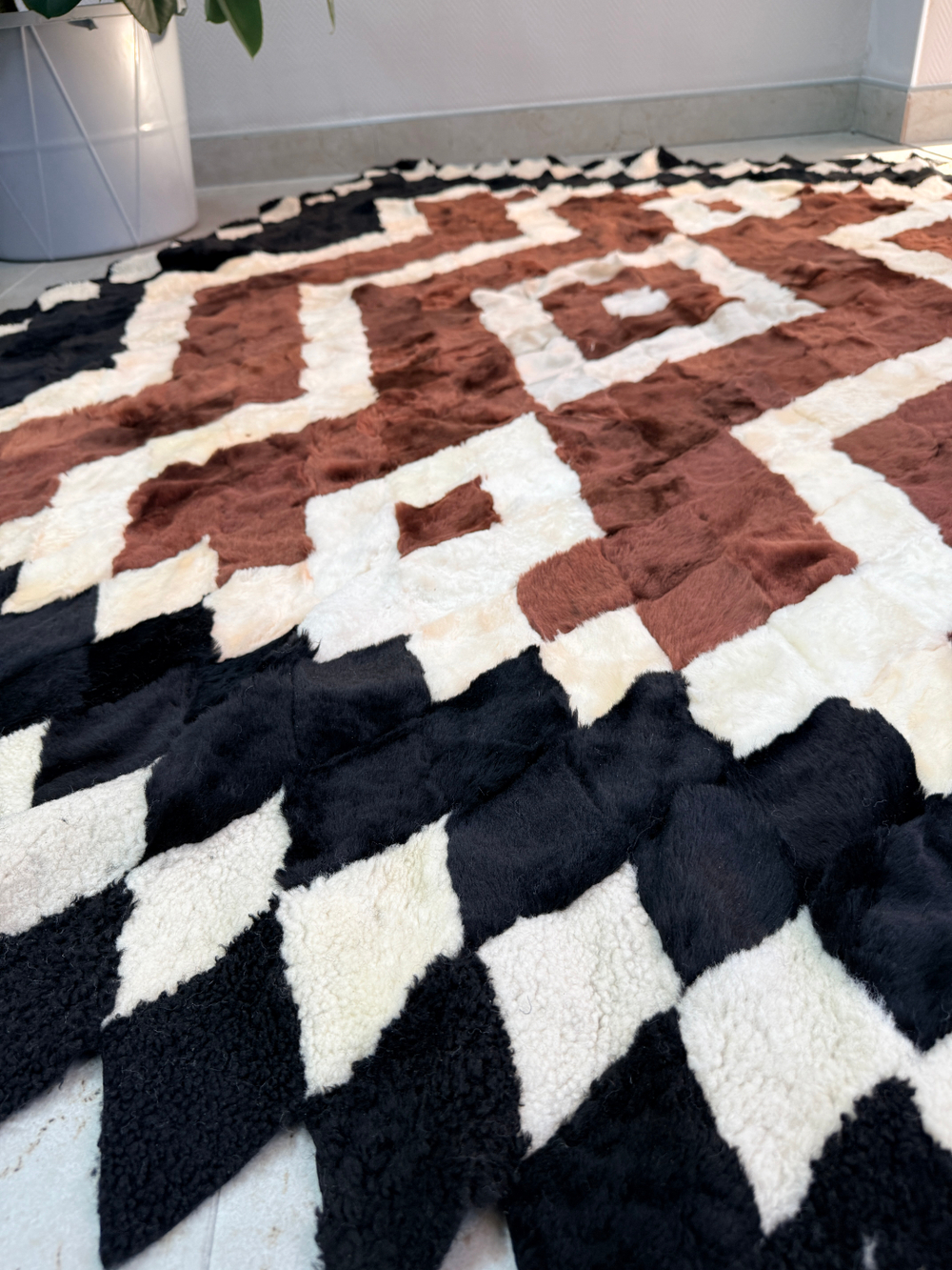 Покрывало меховое ковер из шкуры овчины