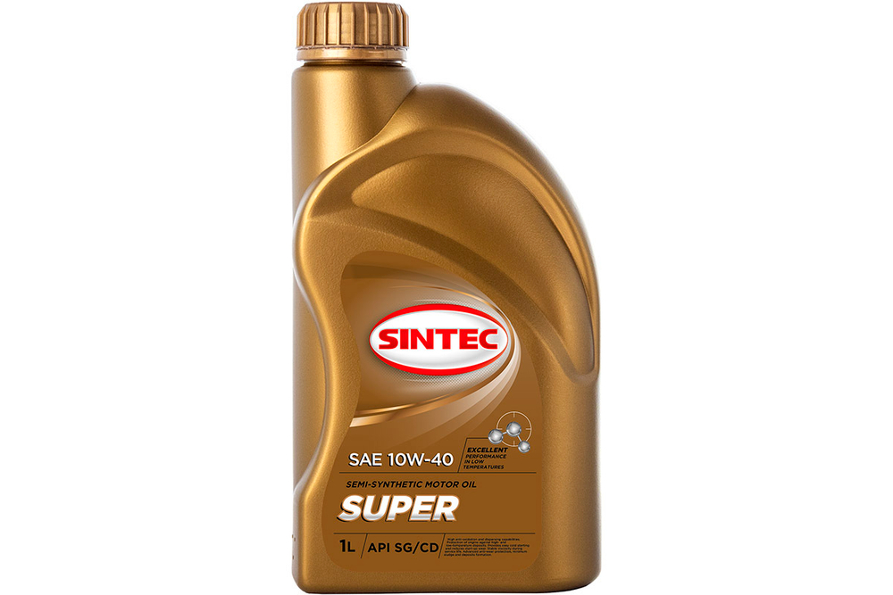 Масло SINTEC Супер SAE 10W-40 API SG/CD канистра 1л/Motor oil 1liter can
