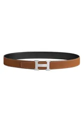 Двусторонний ремень Hermes, чёрный/коричневый
